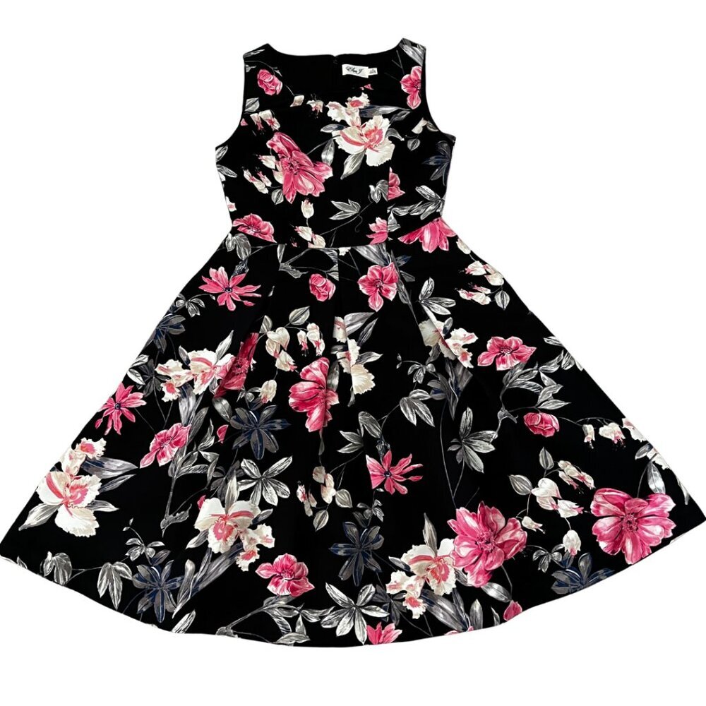 Eliza J Floral Fit & Flare Dress Women's Size 10